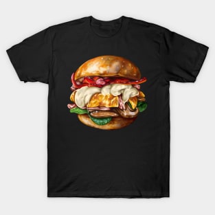 Juicy Tasty Burger With Bacon And Cheese T-Shirt